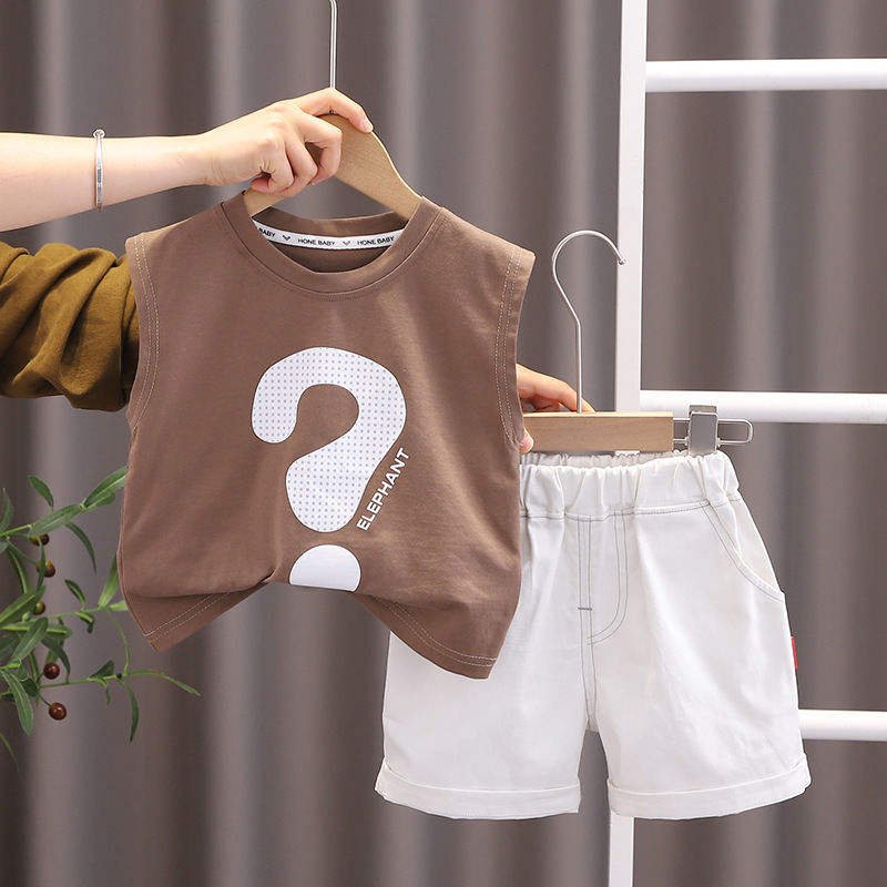 2024 New Organic Cotton Short Sleeve Top and Pants Baby Girls Suit Boys Summer Clothes Set