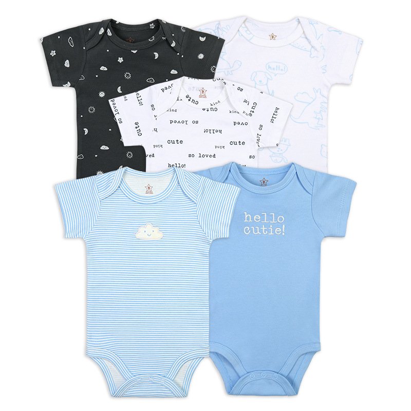 Baby Clothes 5Pcs/lots Unisex Newborn Boy Bodysuits Cotton Baby Girls Toddler Jumpsuits Baby Clothing