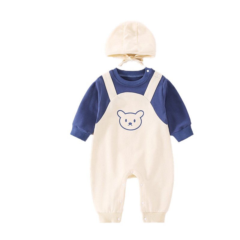 Pure Cotton Casual Baby Clothing Sets Boys Single-Layer Class Outfit Spring Autumn Crawling Clothes One-Piece Two-Piece Styles