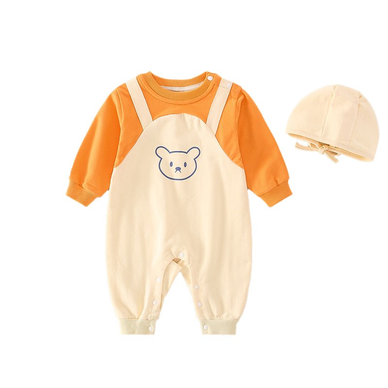 Pure Cotton Casual Baby Clothing Sets Boys Single-Layer Class Outfit Spring Autumn Crawling Clothes One-Piece Two-Piece Styles