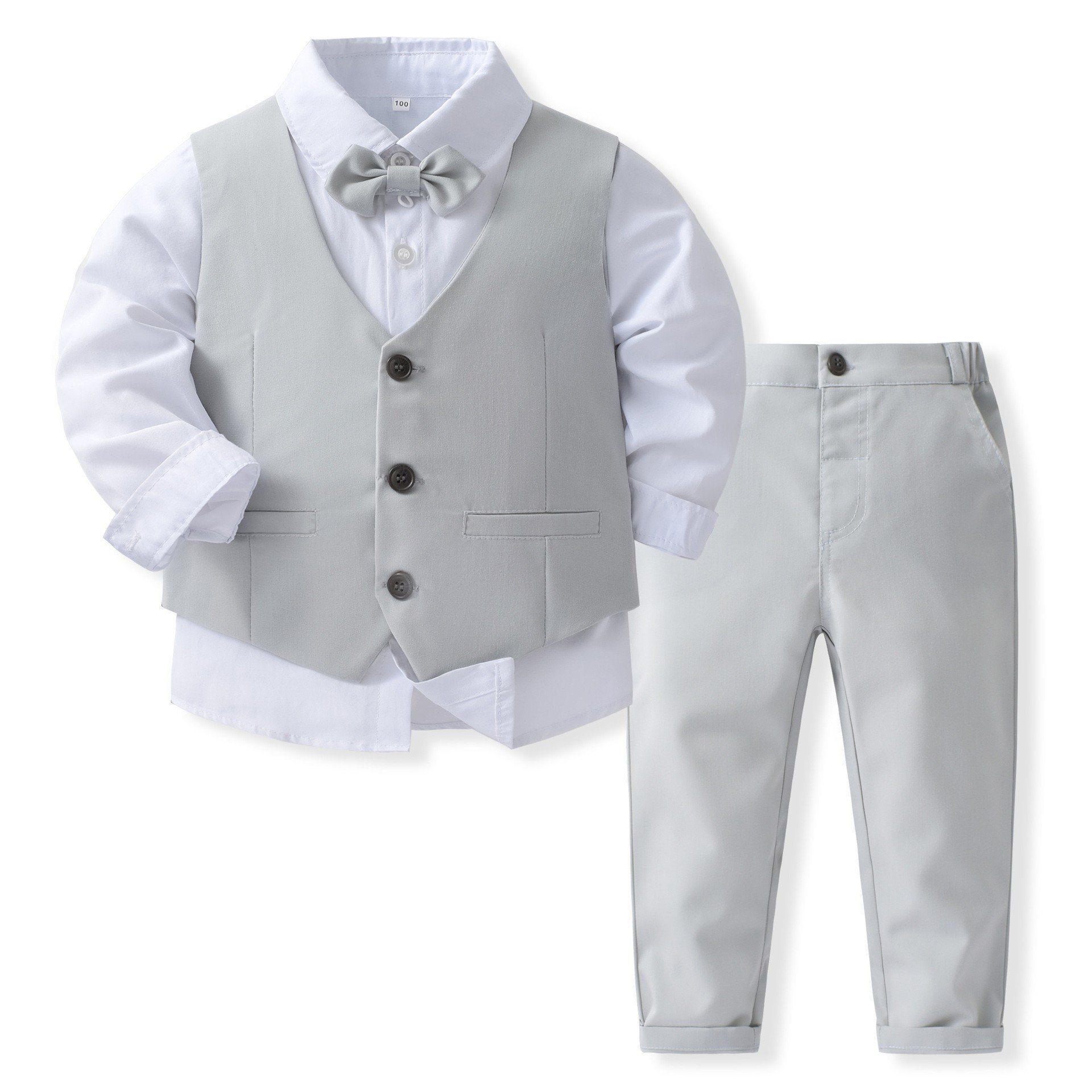 New style toddler boys clothing sets Children autumn Formal wear Three-piece set Solid color boy Western suit