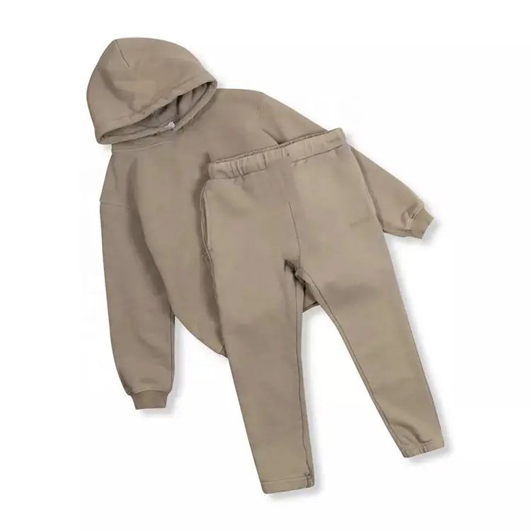 2023 OEM Customized Kids sportswear Casual Color block Sweatshirts Jogger set Kids tracksuit