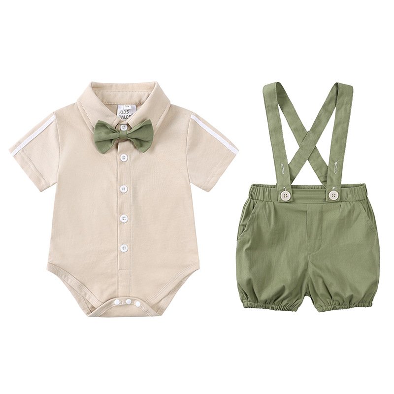 Hot Sell Summer Baby Boy Ceremonial Dress Sets Baby Boy Two Piece Clothing Sets Boy Baby Gentleman British Style Suit