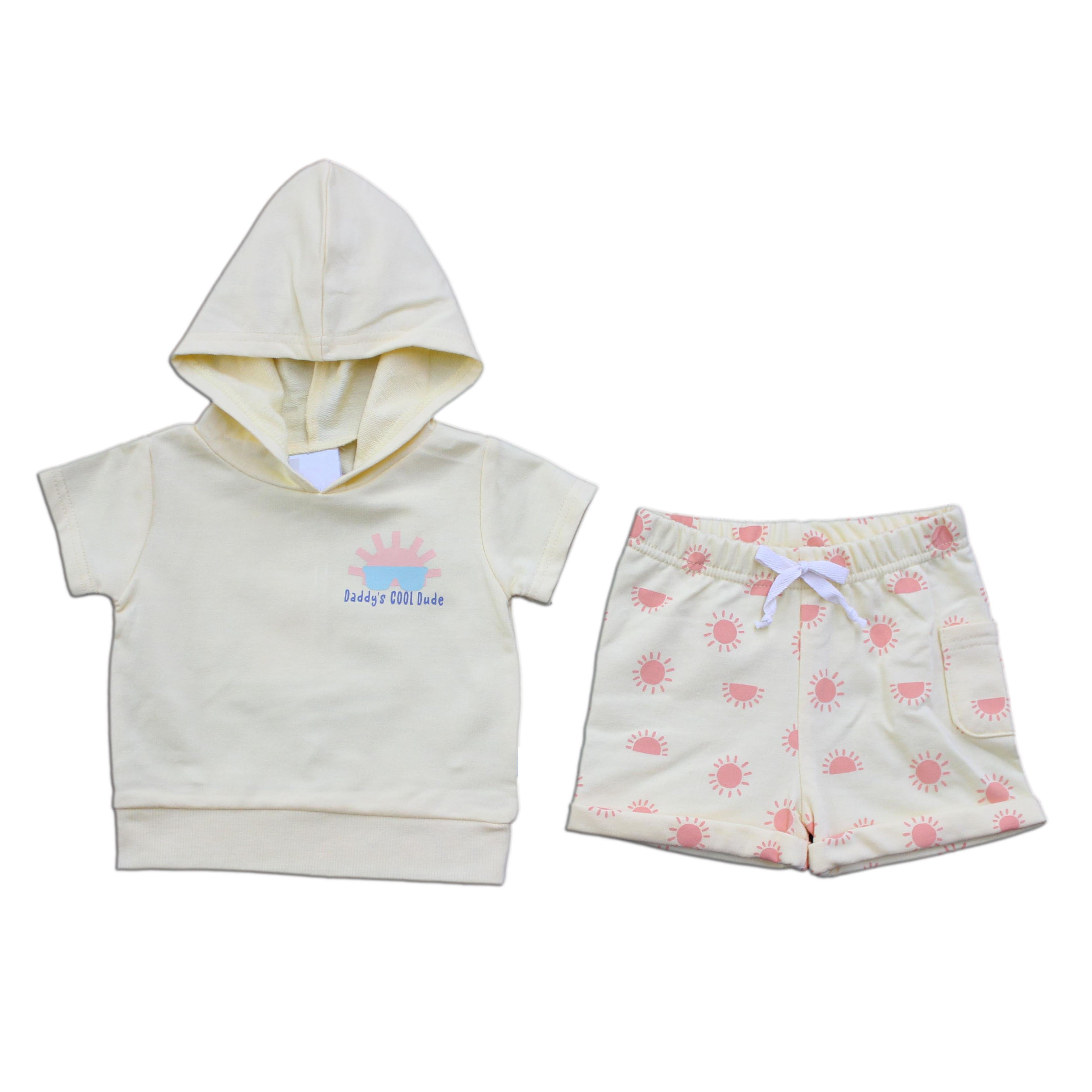 2025 New Items Whosale Summer Boys Clothing Sets Cute Design Baby Kid Boy Pant And T-Shirt With Hoodies set