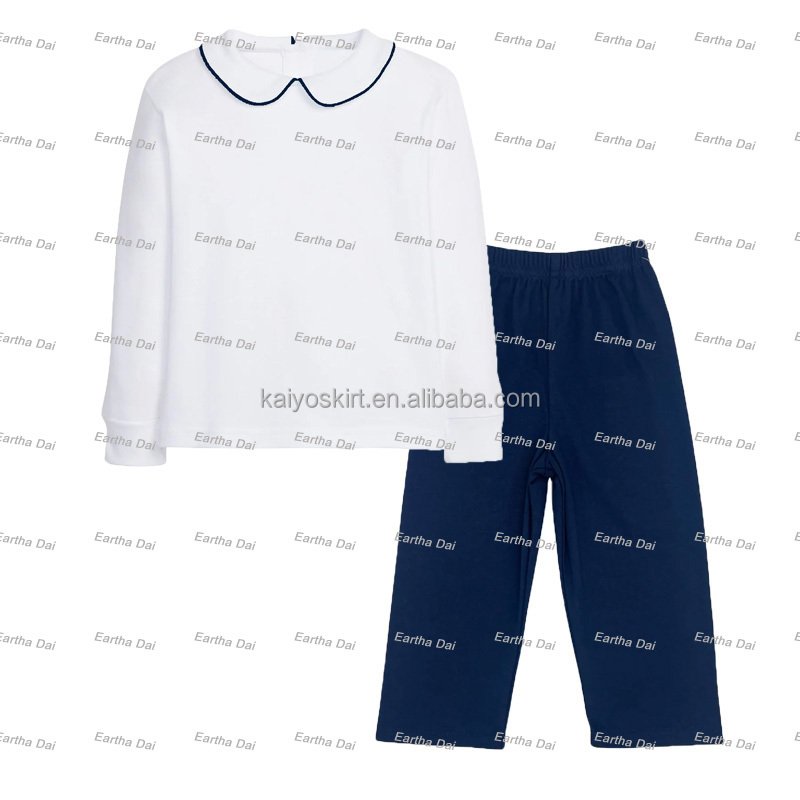 wholesale baby boy clothes cotton two pieces pants sets spring custom logo children's clothing boy