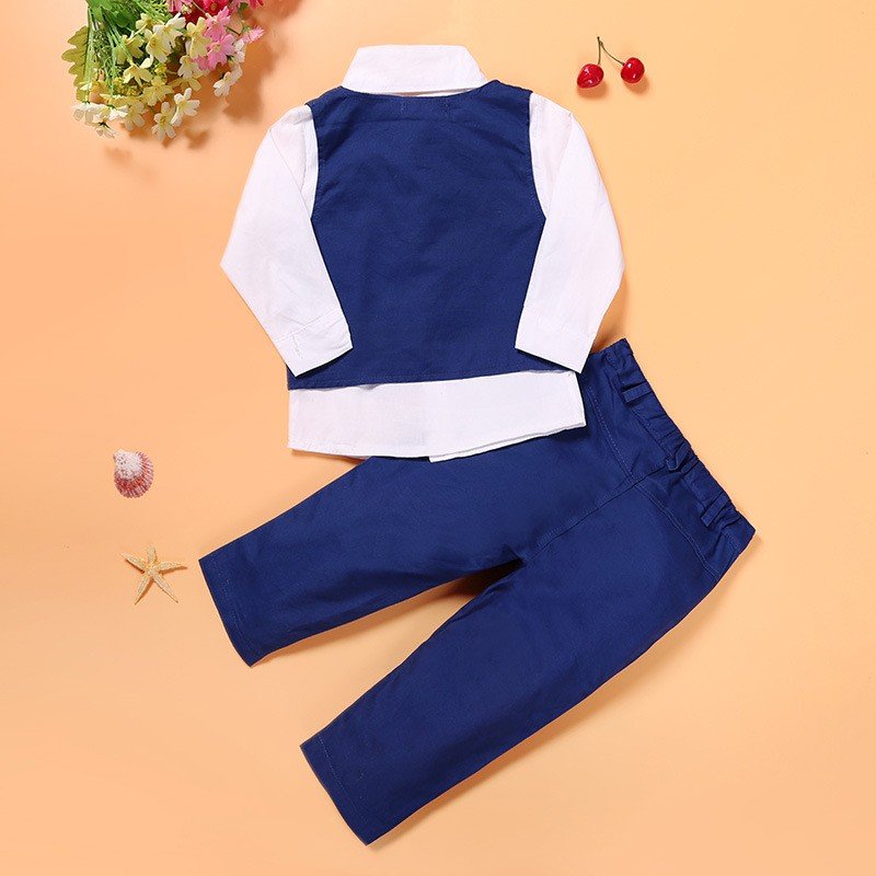 WSG11 Top Children Boys Formal Clothing sets Spring Autumn Kids Gentleman clothes suit