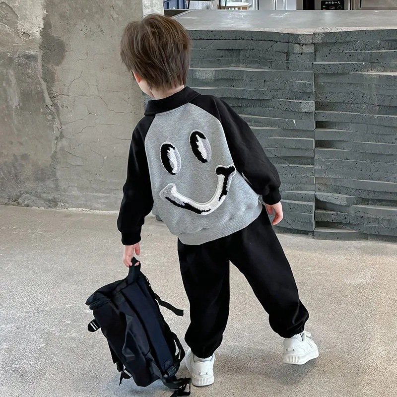 2024 New Autumn Children Clothes Sets Boys Long Sleeve Sweatshirt Sets Children Fashion Leisure Suit Boys Two-Piece Set