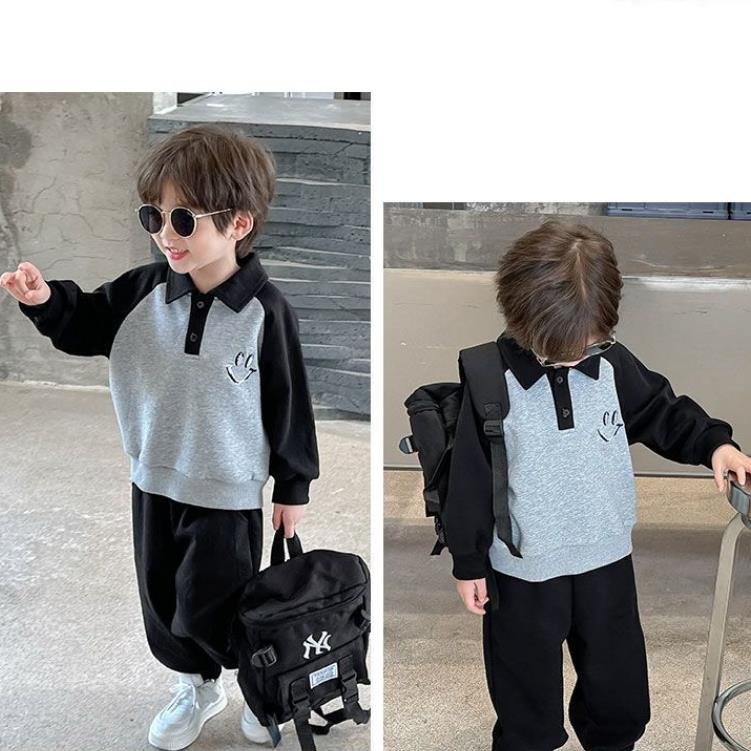 2024 New Autumn Children Clothes Sets Boys Long Sleeve Sweatshirt Sets Children Fashion Leisure Suit Boys Two-Piece Set