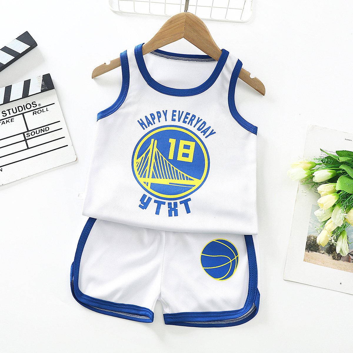 Children's basketball clothes Thin casual sports boys' suit Summer children's sports fast dry clothes boy clothing set