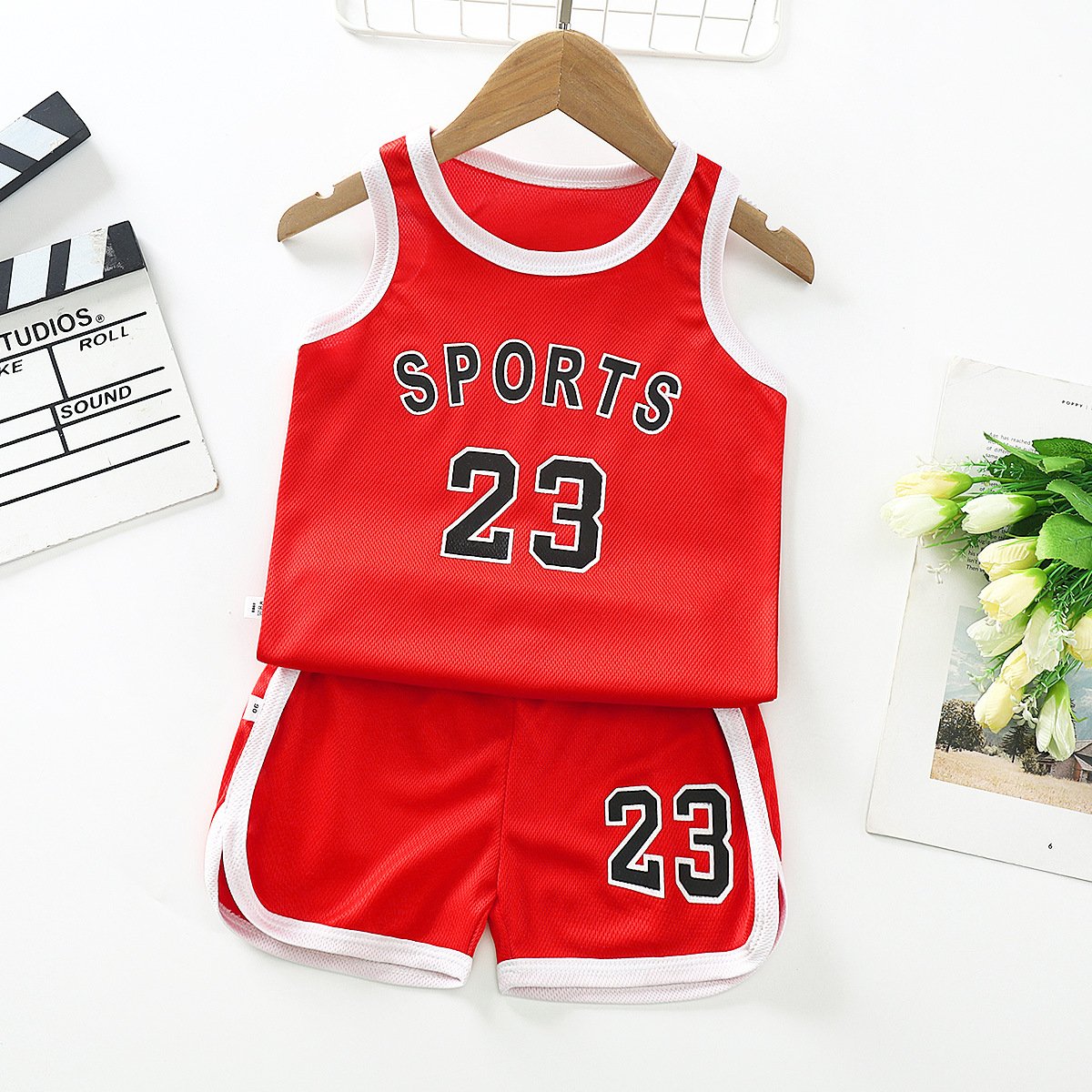 Children's basketball clothes Thin casual sports boys' suit Summer children's sports fast dry clothes boy clothing set