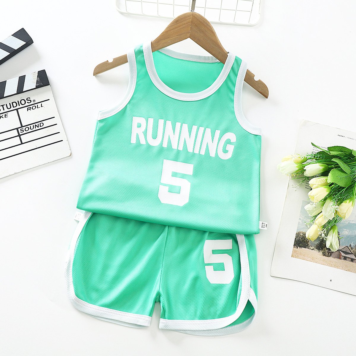 Children's basketball clothes Thin casual sports boys' suit Summer children's sports fast dry clothes boy clothing set