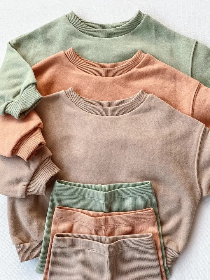 hot sale autumn Baby boy Outfits Plain long sleeve and Shorts clothes kids cute Boys Clothing Sets