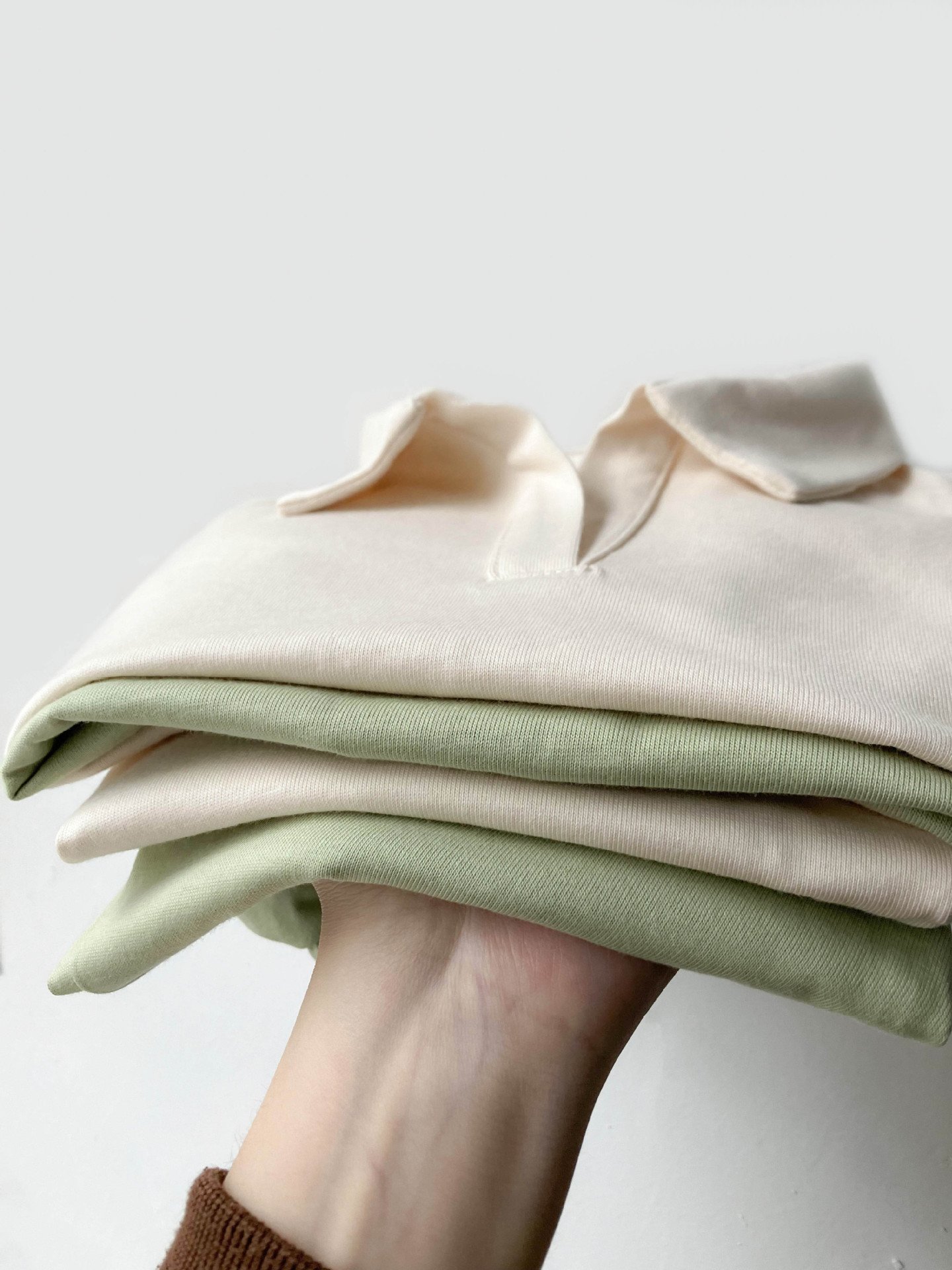 Spring Newborn Plain Cotton Outfit Infant Toddler Boys Girls Clothing Sets Long Sleeve Top Pants Baby Clothes Set