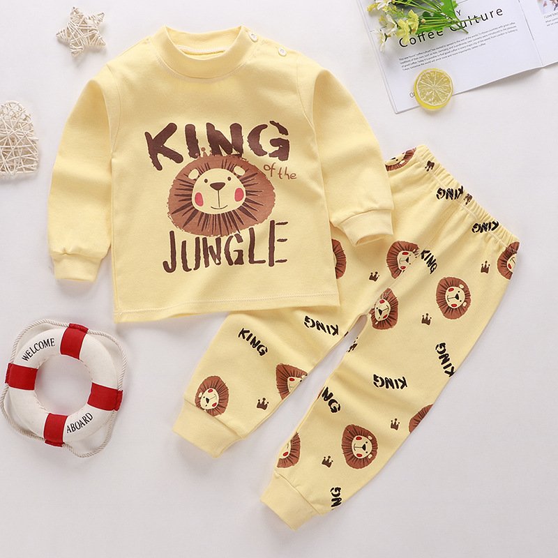 Children's underwear set girls baby cotton autumn clothes long pants boys 0-6 years old warm children's clothing