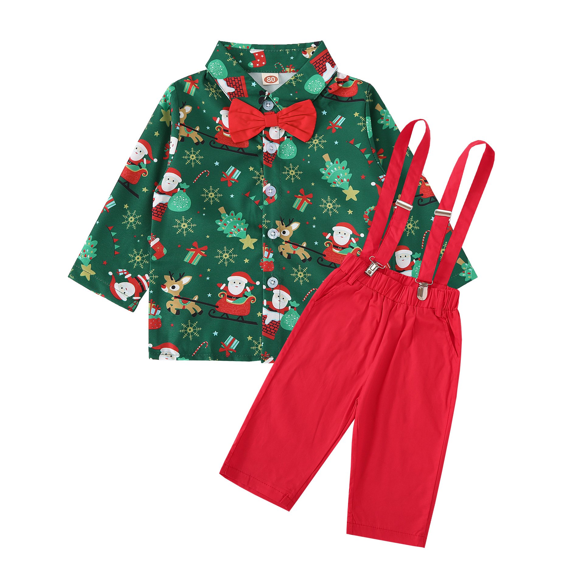 New Toddler kids clothing boys Long Sleeve Shirts Pants Outfits Sets Boy Christmas T-Shirt Top Shorts Pants Outfit Suit