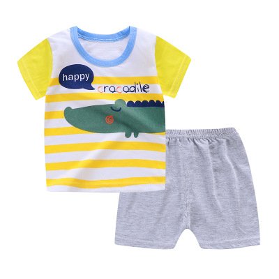2021 Hot Sale Summer Children's Clothing Sets 100 Different Design Baby Boy Clothing Sets 2pcs T-shirt kids clothes