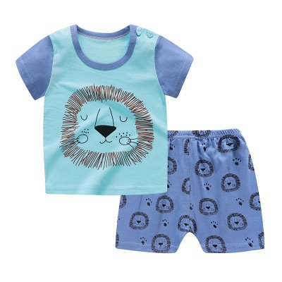 2021 Hot Sale Summer Children's Clothing Sets 100 Different Design Baby Boy Clothing Sets 2pcs T-shirt kids clothes