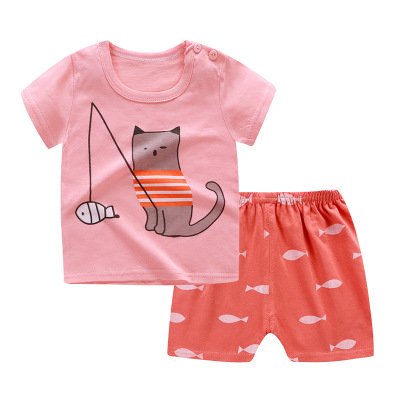 2021 Hot Sale Summer Children's Clothing Sets 100 Different Design Baby Boy Clothing Sets 2pcs T-shirt kids clothes