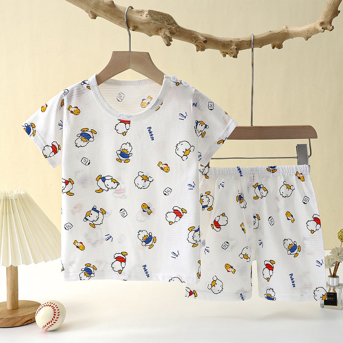 Quality Kids Pjs Shorts cotton short sleeve Pajamas clothing set for boy girl