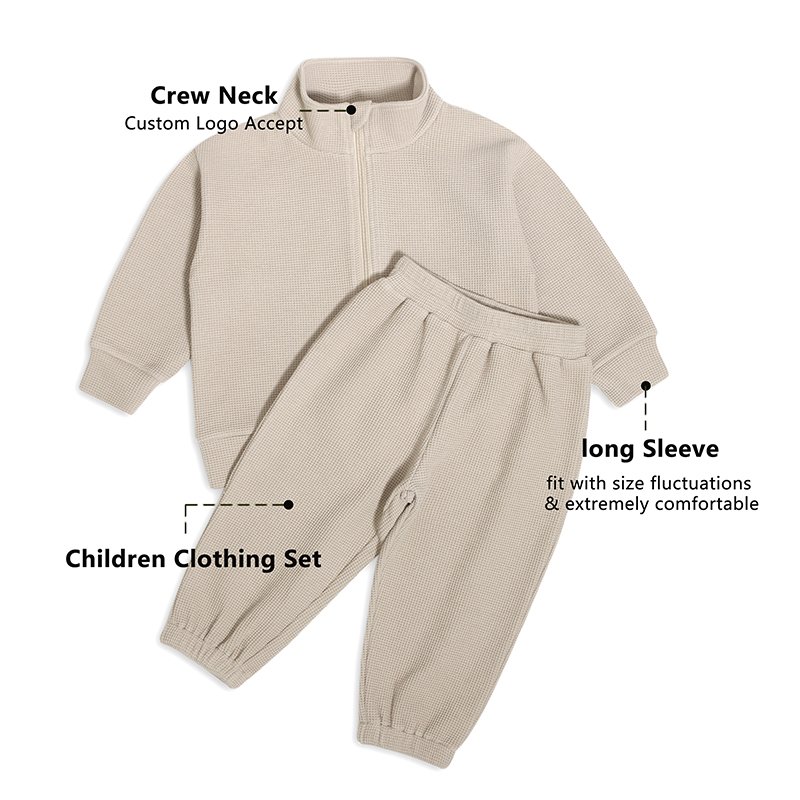 Best Selling Cotton Boy Clothes Winter Kids Sweatsuit With Zipper Long Sleeve Kids Outfits Baby Clothing Set