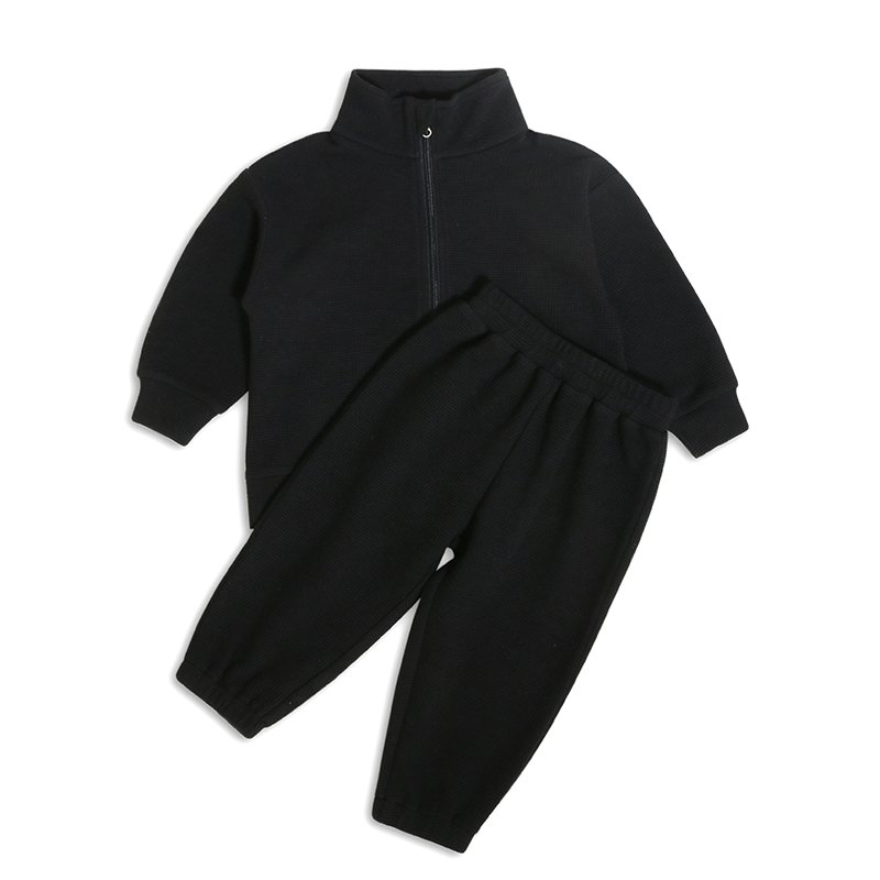 Best Selling Cotton Boy Clothes Winter Kids Sweatsuit With Zipper Long Sleeve Kids Outfits Baby Clothing Set