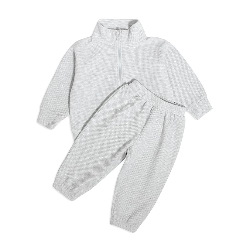 Best Selling Cotton Boy Clothes Winter Kids Sweatsuit With Zipper Long Sleeve Kids Outfits Baby Clothing Set