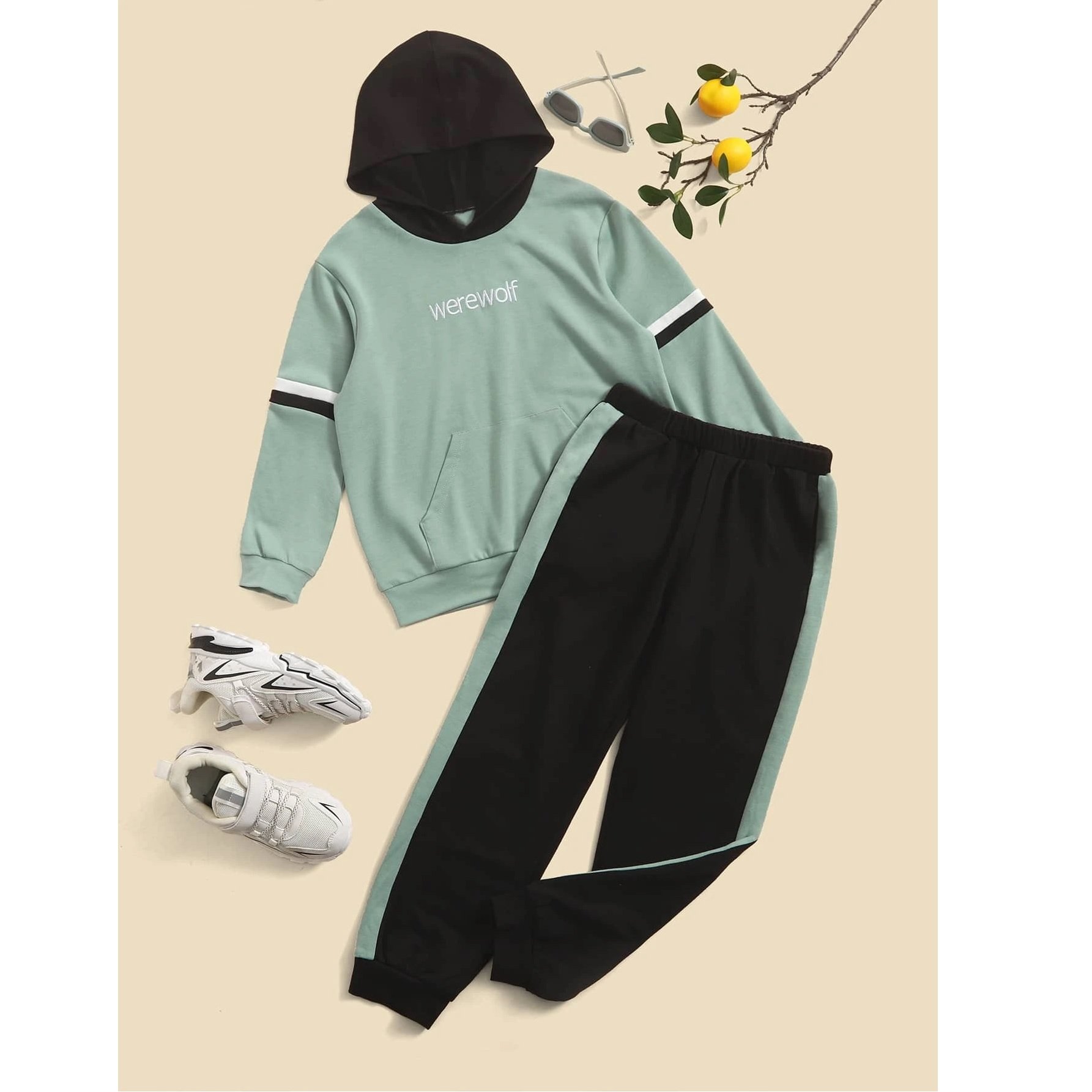 Kids hoodie and sweat pant set Track Wear sweat suit Kids Children Baby Boys Clothing Set Children's loungewear winter clothes