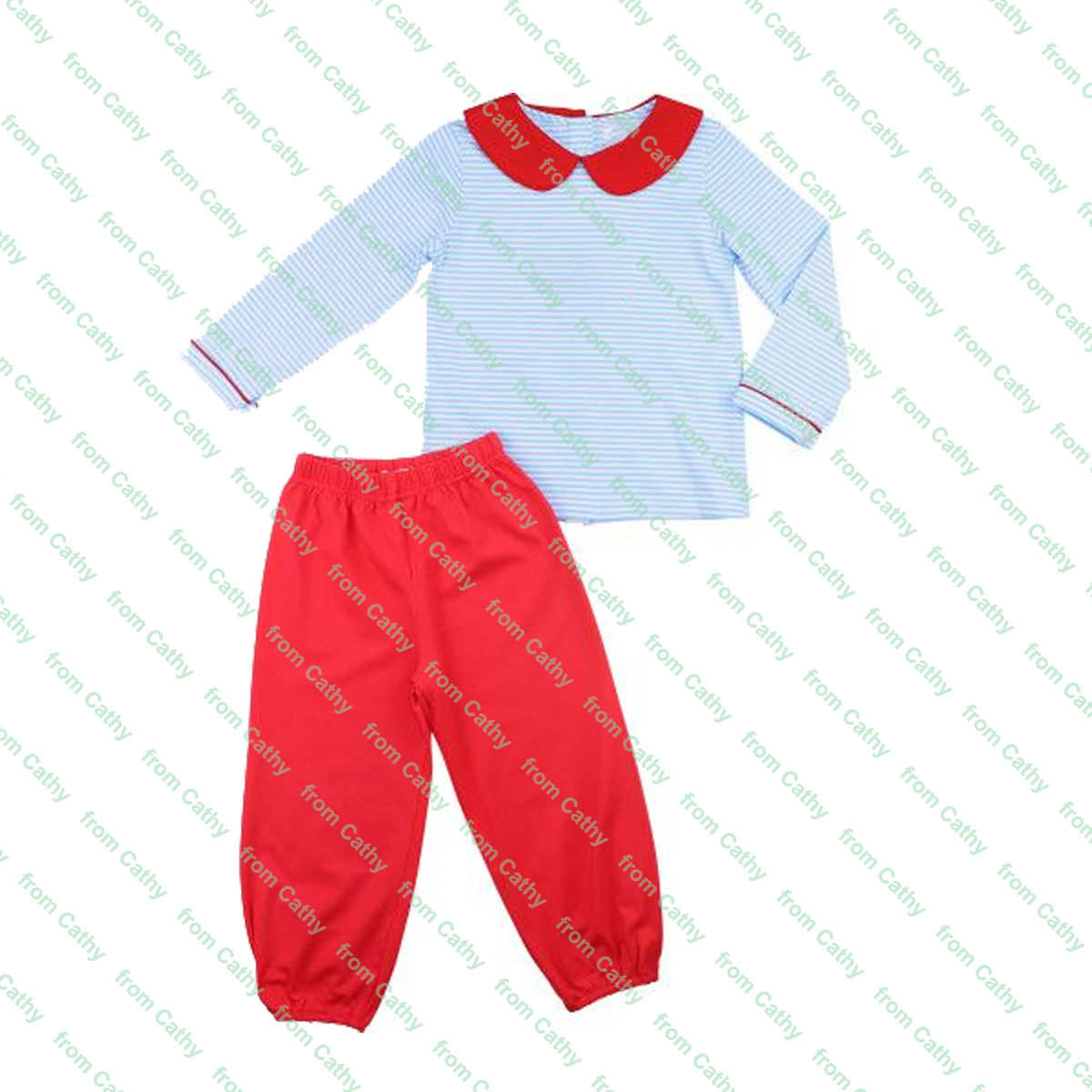 Autumn winter peter pan collar cotton kids boys set long sleeve monogram solid children boy outfits