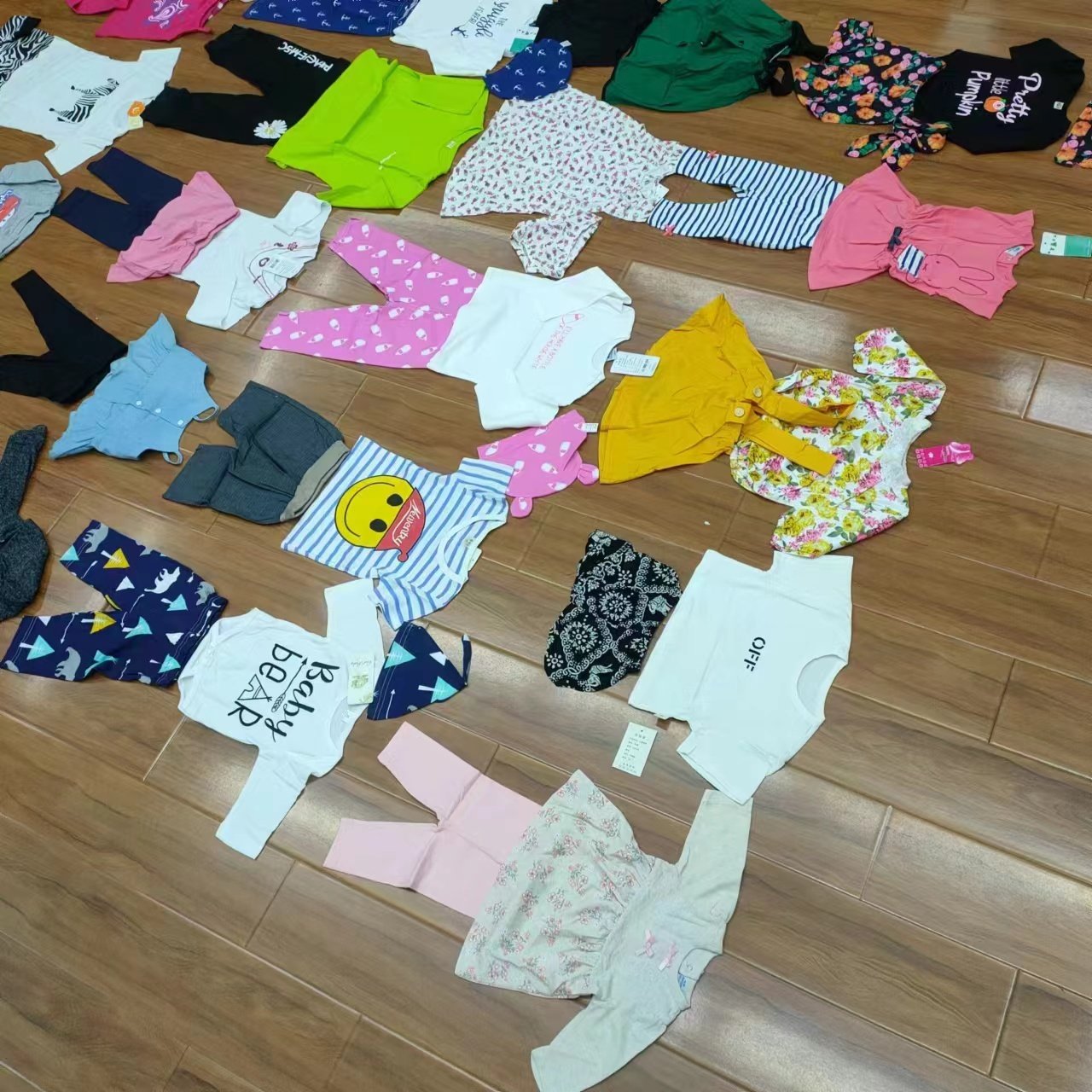 overstock Wholesale baby kids cotton colorful girls boys clothing sets baby kids set clothes suit