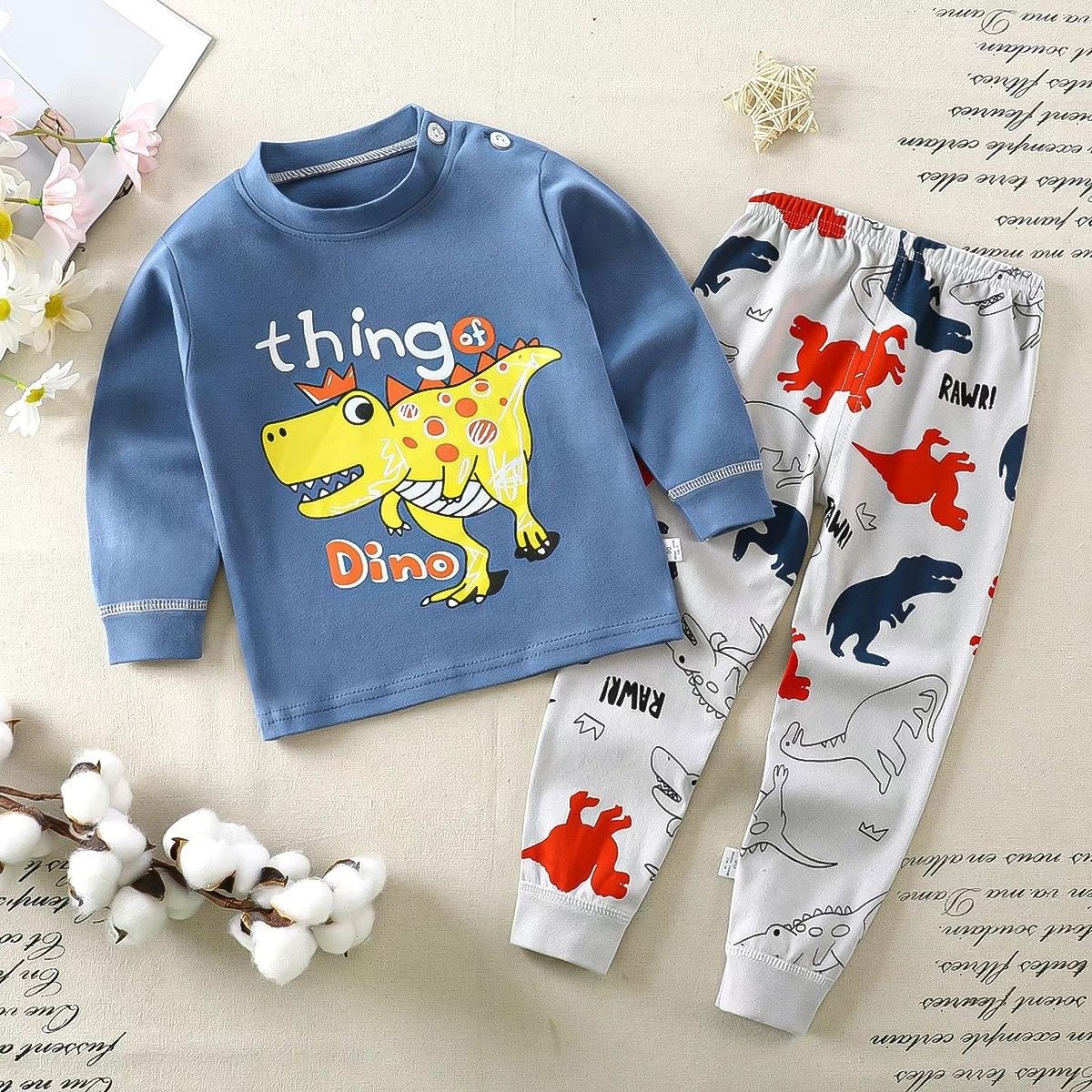Toddler Baby Boy Spring and Autumn suit 2024 New Fashionable Korean Handsome Letter Baseball Suit Set