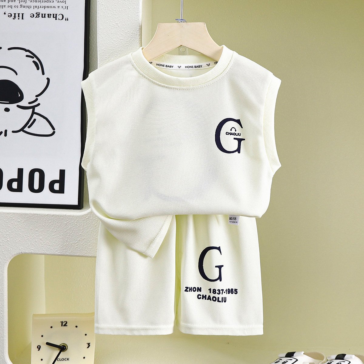 2024 Summer Baby New Boys Korean Style New Children's Shorts+vest Two Sets Children's Clothing