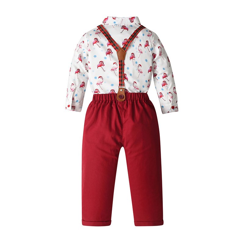 Hot Sale Handsome Boys Clothing Sets Christmas Party Long Sleeve Suits for Birthday Party Evening Performance