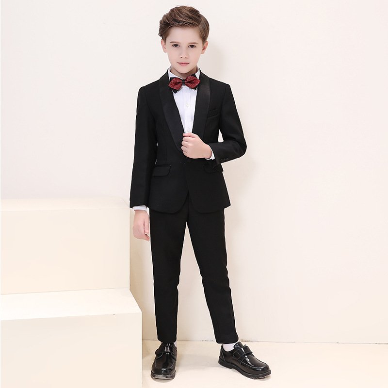 Formal Elegant Gentleman Boy Suit Set Children 5 Piece Set Wedding Children's Suit Set Children's Dress Suit Jacket