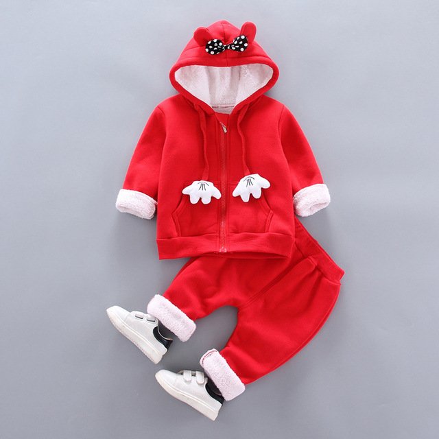 Wholesale kids boys clothing set kids winter clothing boys good quality casual style thicken hoodie pants 2pcs set