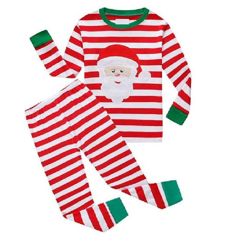 Childrenclothing long sleeves boys girls baby Christmas New Year cartoon shape underwear home clothes suit pajamas