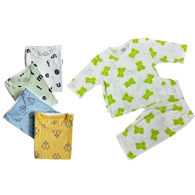 Children's Casual Jersey Print Clothing Set Boys and Girls Cartoon Animal Top Pants Baby Clothing Gift Box Content