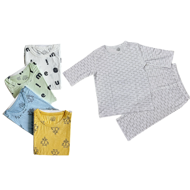 Children's Casual Jersey Print Clothing Set Boys and Girls Cartoon Animal Top Pants Baby Clothing Gift Box Content