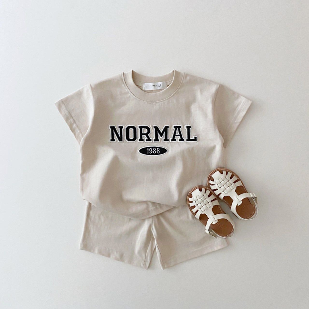 Casual Cartoon Kids Clothing Sets Summer Short Sleeve Letter Embroidery Baby Toddler Clothes Suit