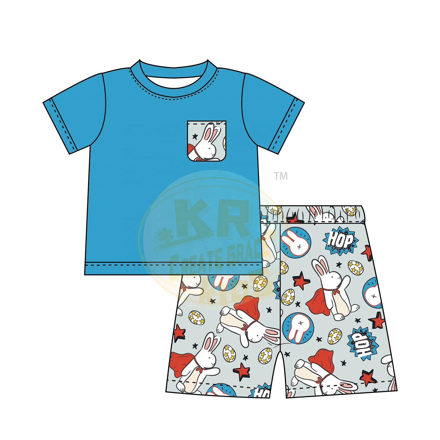 Hot Sale Milk Silk Kids Boys Clothes Set Short Sleeve Top Shorts Kids Set Daily Comfortable Clothing Suit