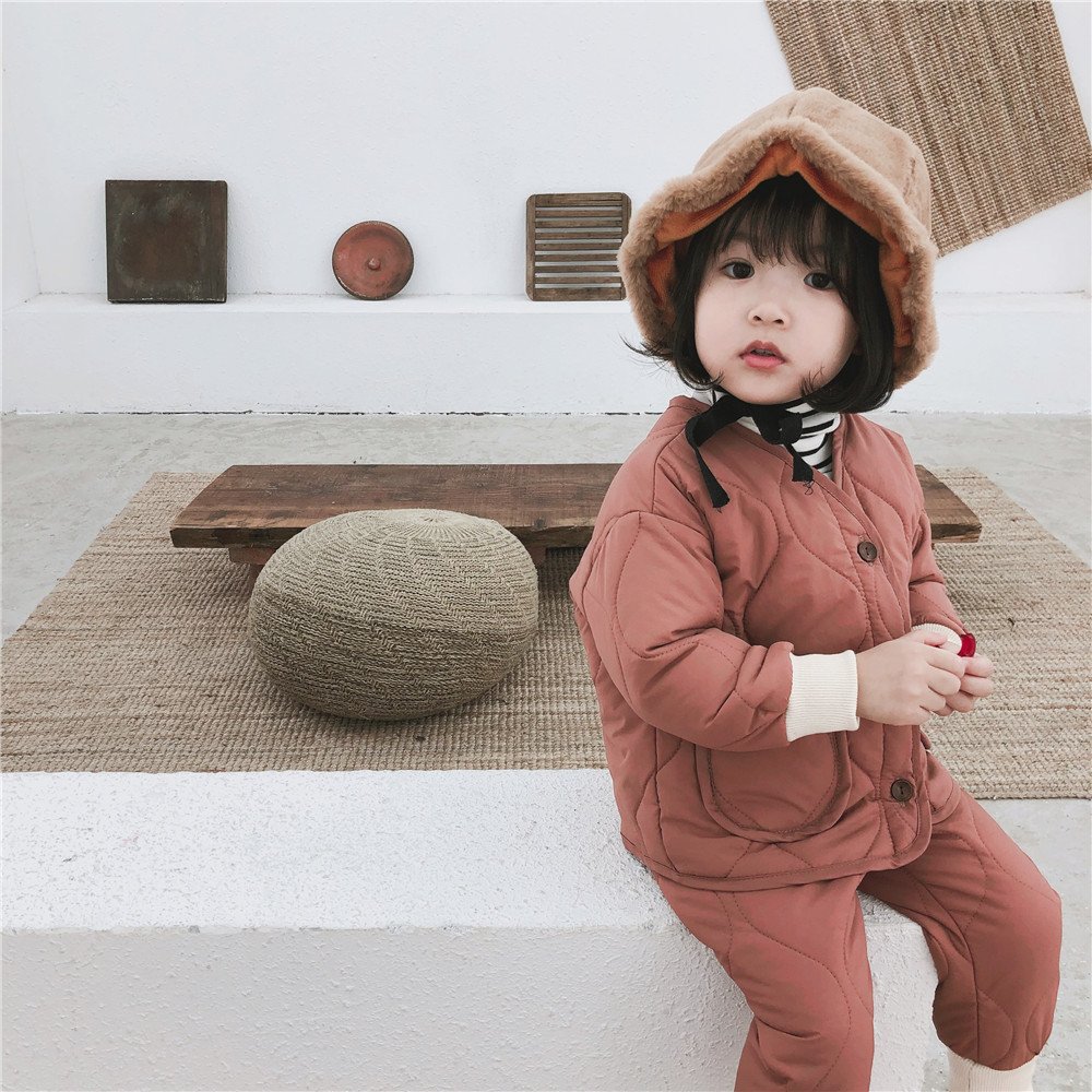 Kids Baby Boy Winter Clothes Kids Clothings Set 2024 Winter Kids Long Sleeves Cotton Padded Jacket Boys Girls Clothes set