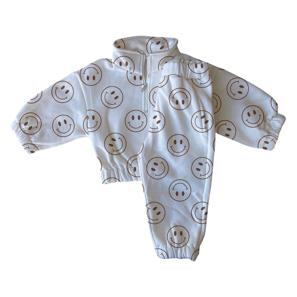 Custom Long Sleeve Kids Baby Boy Fall Awesome Expo velvet Sweatshirt Set Baby Girl Stand Collar Sweatshirt