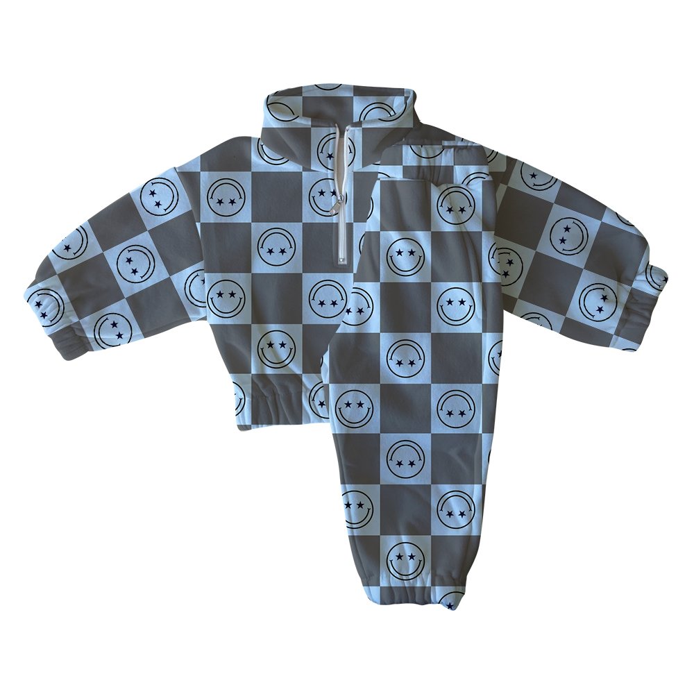 Custom Long Sleeve Kids Baby Boy Fall Awesome Expo velvet Sweatshirt Set Baby Girl Stand Collar Sweatshirt