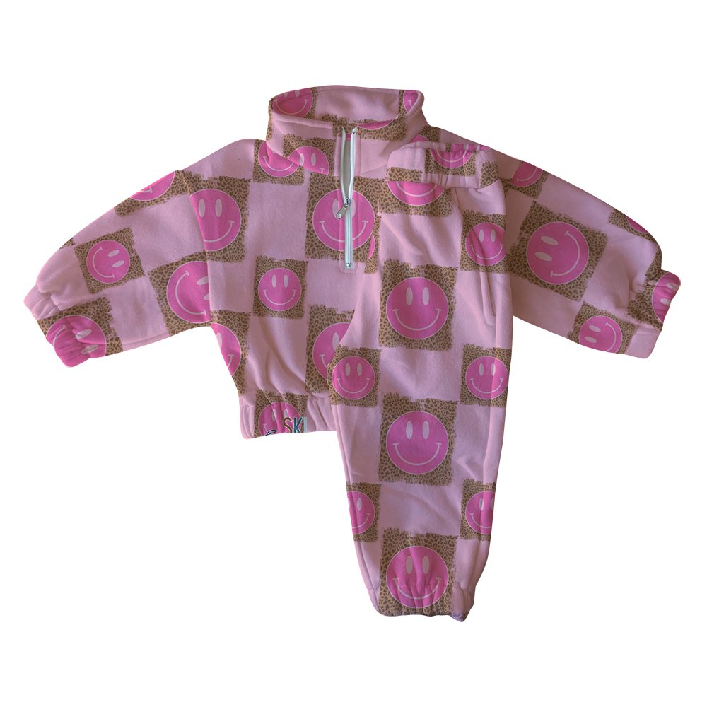 Custom Long Sleeve Kids Baby Boy Fall Awesome Expo velvet Sweatshirt Set Baby Girl Stand Collar Sweatshirt
