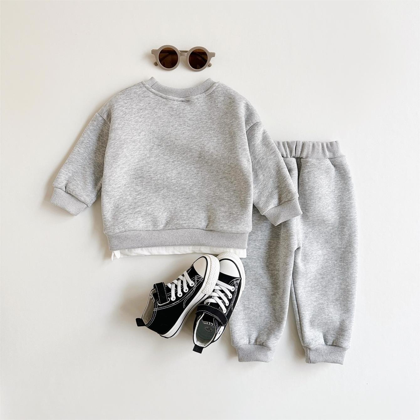 Baby Girls Boys Winter Clothes Set Letter Printing Pashm Casual Hoodie Pants Tops Tracksuit Set Children Clothing