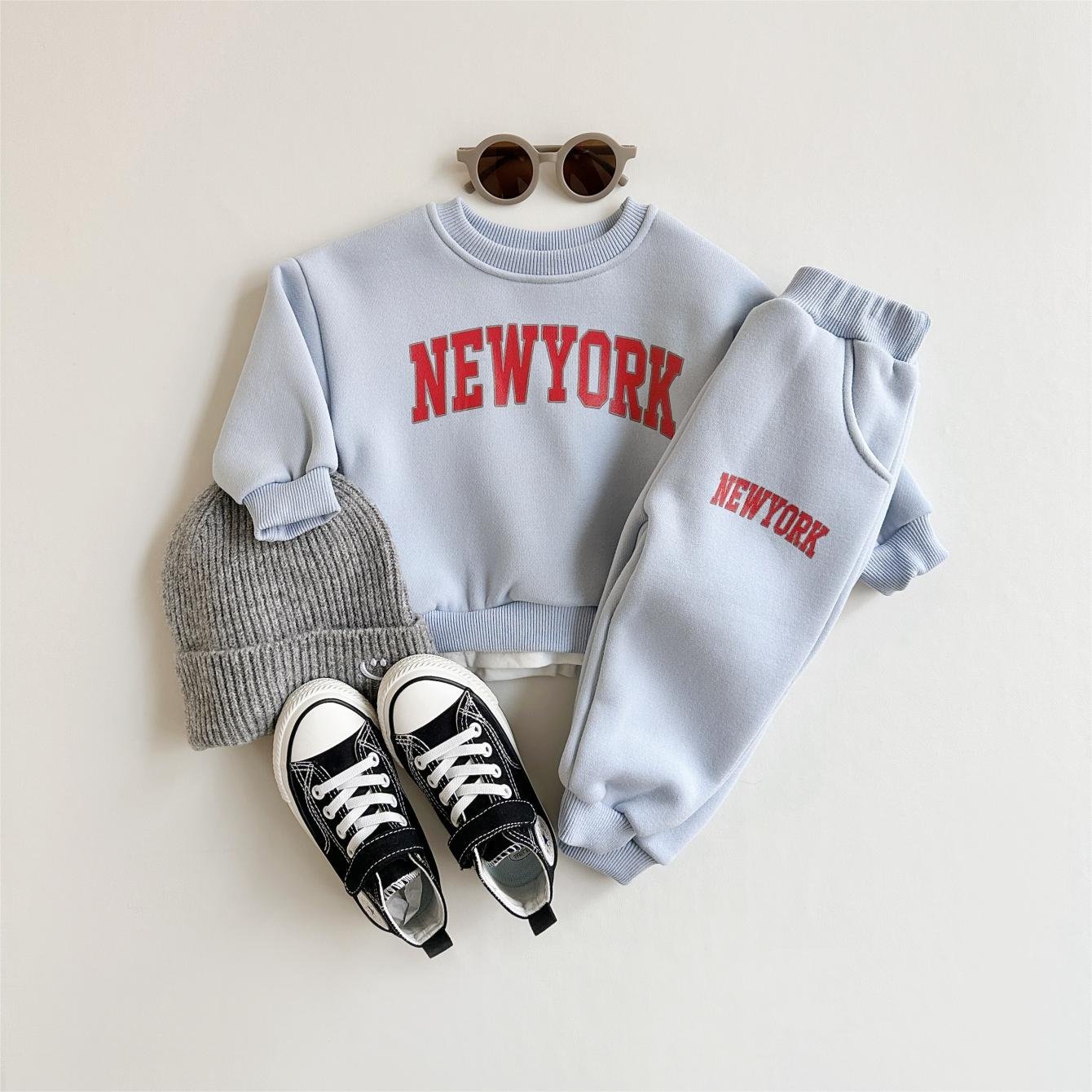 Baby Girls Boys Winter Clothes Set Letter Printing Pashm Casual Hoodie Pants Tops Tracksuit Set Children Clothing