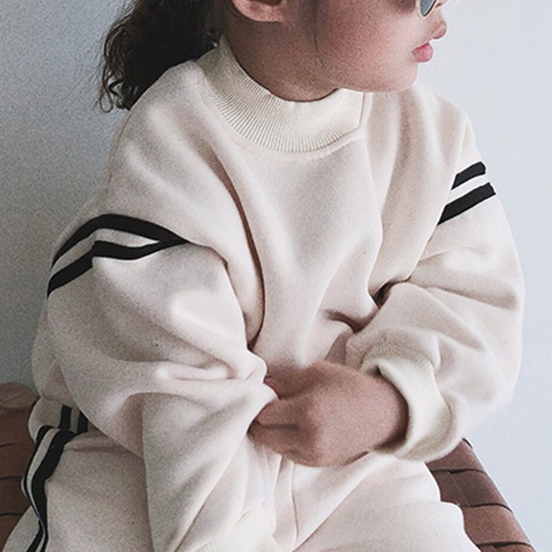 Autumn Winter Fleece Sweater and Fleece Pant Children Clothes Boy Clothing Set