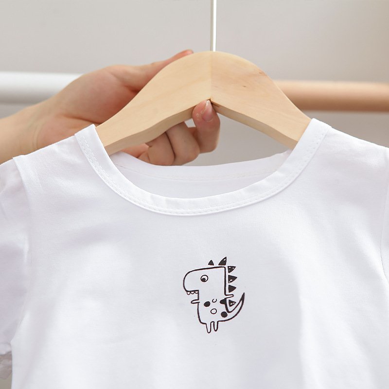 Customized Boy Summer Clothes 1-4 Years O-neck Cartoon Denim Overalls Clothes Boys Spring Clothing fashion Jeans Sets