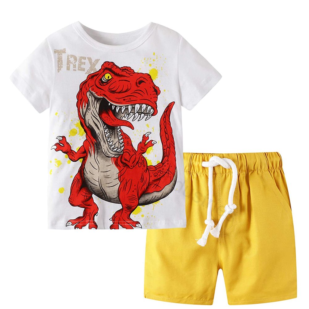 Custom print 18M-8years Kids Children Boys 2PCS Summer Sports Casual Short Sleeve Clothing Sets
