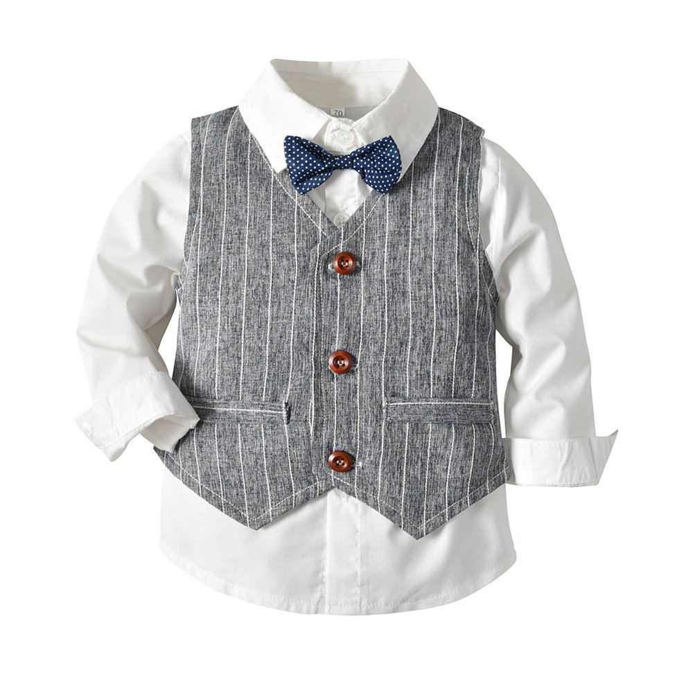 2024 Europe and the United States boys new autumn children's suit children's suit three sets of foreign trade fashion clothing