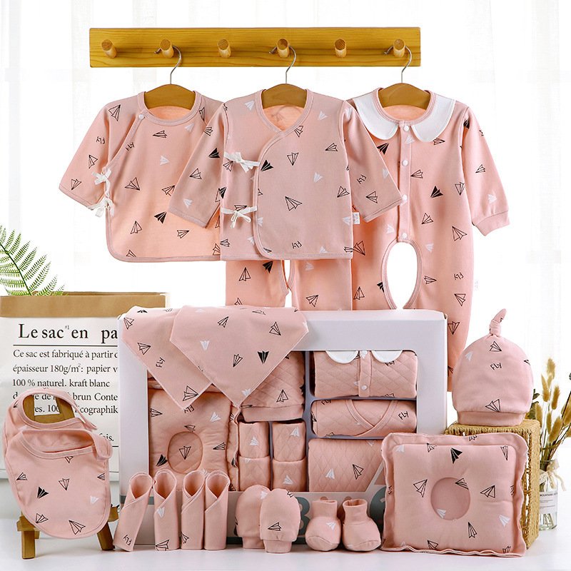 Wholesale 22pcs Baby Sleepwear Gift Set Newborn Babies Cotton Printed Baby Clothing Sets For Four Season